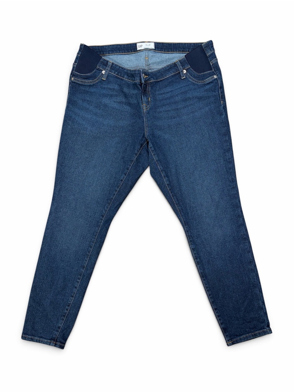 GAP Maternity Skinny Jeans 34/18R Medium Wash Side Panel New Without Tags